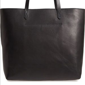 Madewell zip top transport leather tote